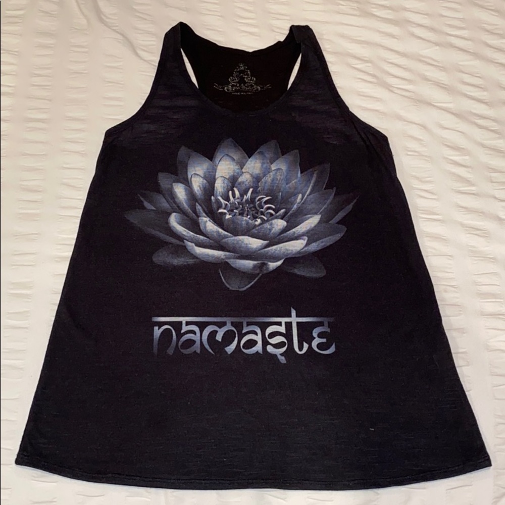 Black Bear and Dance racerback Namaste tank top
